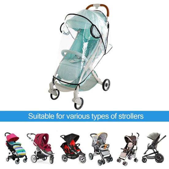 Дождевик для коляски Водонепроницаемый Ветрозащитный Дышащий Защита от пыли снега дождя Дорожный чехол для коляски Погодный щит Универсальные аксессуары для коляски