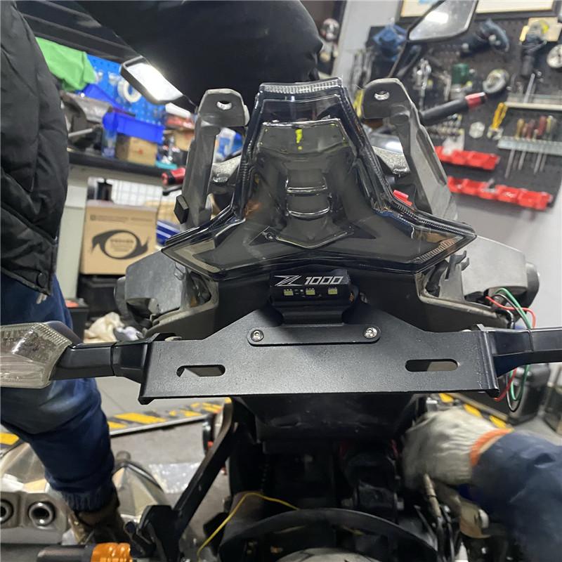 Держатель номерного знака Kawasaki Z1000, кронштейн светодиодного фонаря для KAWASAKI Z1000 2014-Z1000R, держатель заднего номерного знака