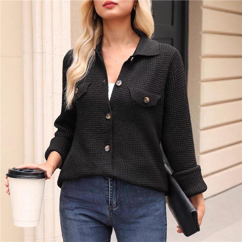 Women S Loose Fit Long Sleeve Button Down Casual Shirt Jacket