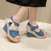 New Arrival Ladies Shoes Women Sandals Summer Open Toe Fish Head Fashion Platform High Heels Wedge Sandals Female Shoes Women
