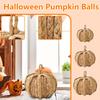 Hand-woven Pumpkin Balls, Straw-woven Home Living Room Decorations, Twisted Pattern Pumpkin Ornaments.