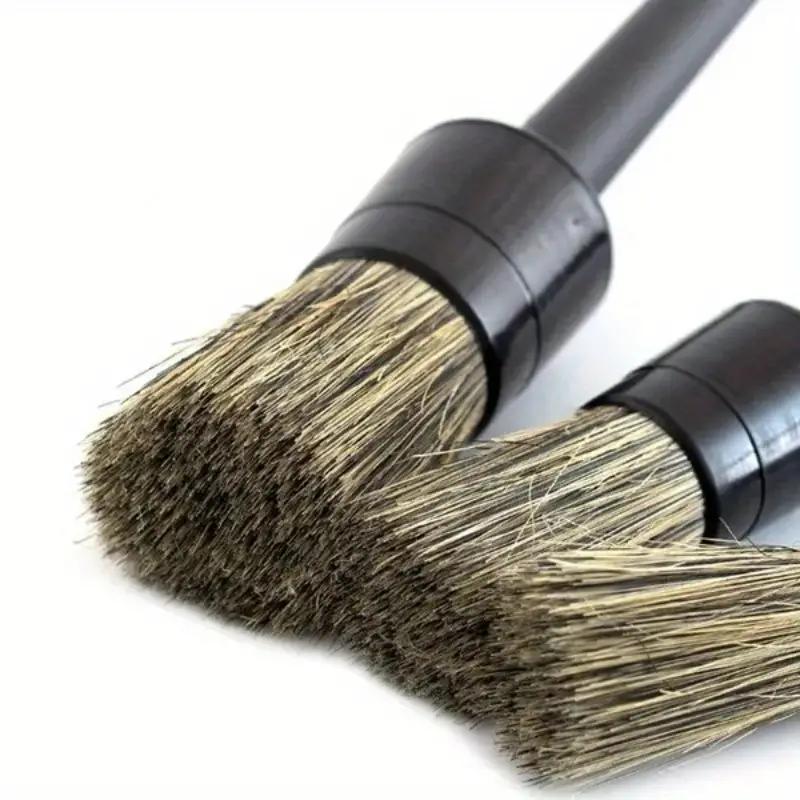 3 шт. Щетка для чистки экстерьера и интерьера автомобиля, щетки из щетины кабана для чистки автомобиля, инструменты для чистки деталей автомобиля, щетка для чистки приборной панели