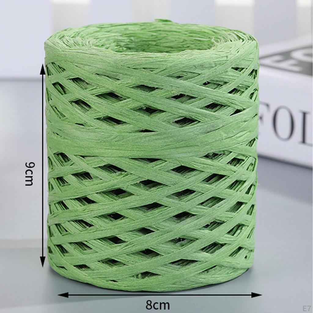 200 м/рулон, бумажная лента из рафии, декор, пригодная для вторичной переработки, прочная для плетения подарочной упаковки на День Святого Валентина