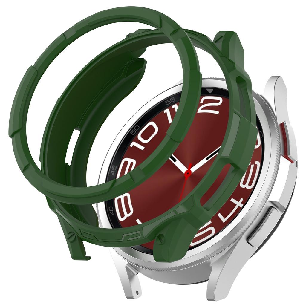 Защитный чехол Armor Hollow из ТПУ для Samsung Galaxy Watch 6 classic 43мм 47мм Рамка Мягкий чехол+Защитная накладка на безель Защитный бампер