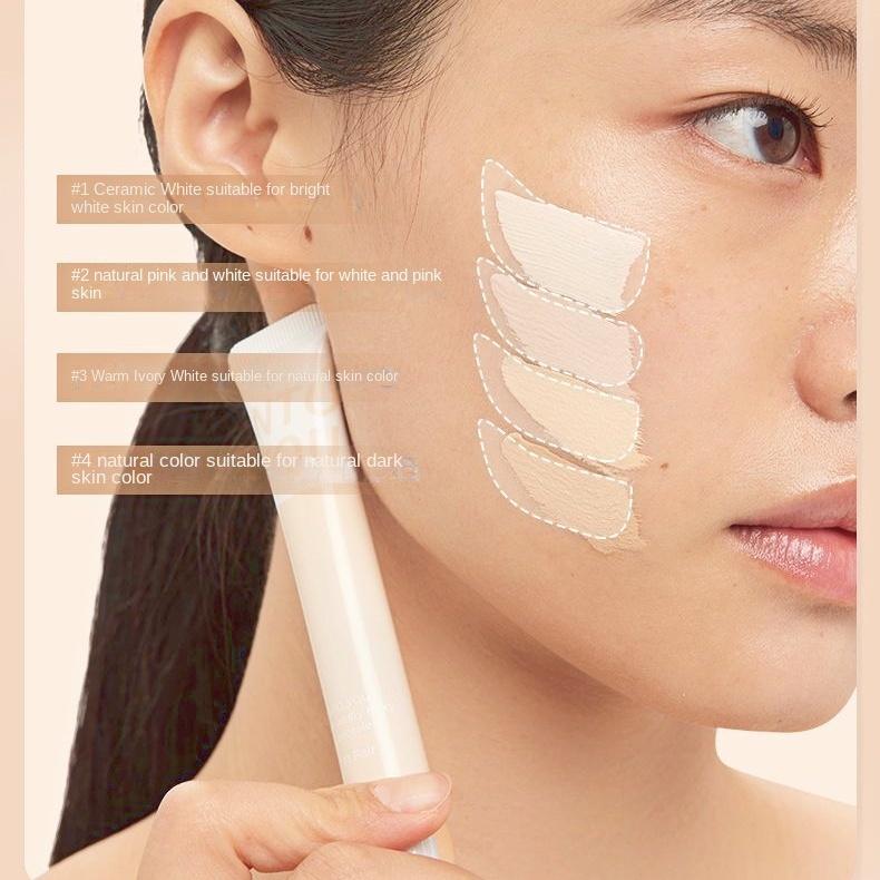 Concealer Natural Brightening Invisible Pores Hydrating Light Cream Skin Waterproof Concealer Foundation Oil Control Lasting Set Women's Makeup