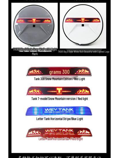 Светозащитная крышка запасного колеса в стиле G-Class из нержавеющей стали для Tank 300, для модификации и улучшения