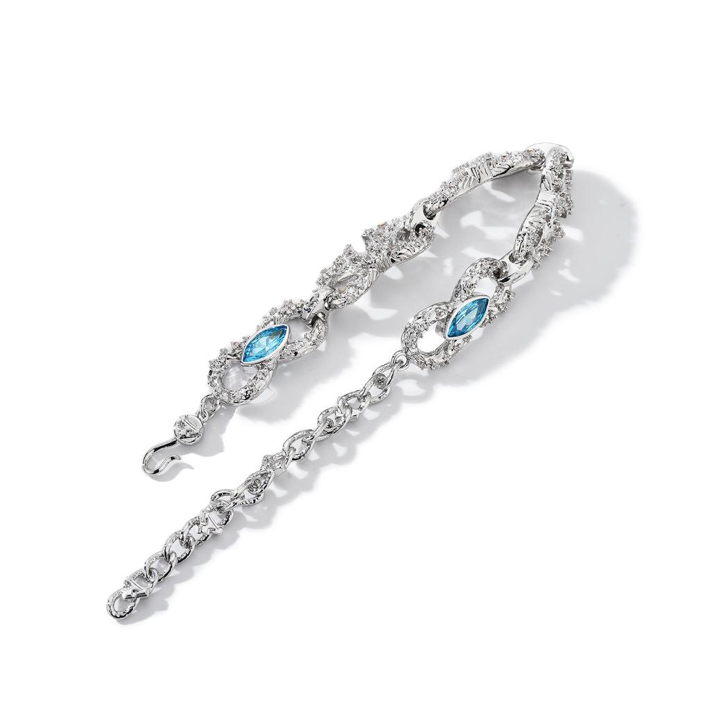 Cahtrippyxr Joint Name West Moon Bracelet Trendy Men Hip-Hop Personality Full Diamond Inlaid Zircon Bracelet Women