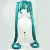 Новый парик для косплея ReadySteady Miku, зеленый, 120 см, длинные, с заколками, хвостики, термостойкие синтетические волосы, парики для косплея в стиле аниме + шапочка для парика