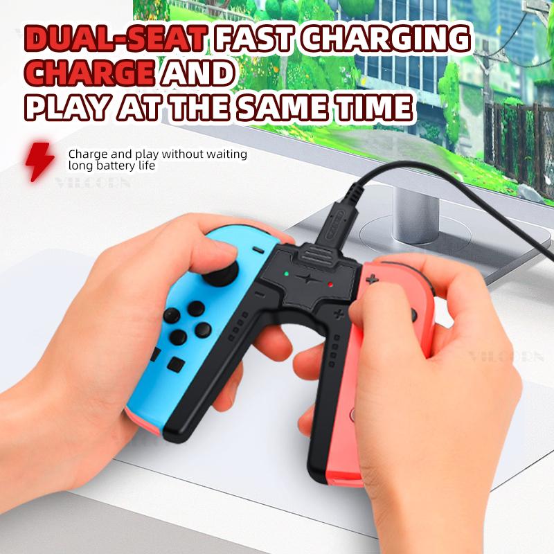 Сменный контроллер Joy для Switch Oled Lite Joypad L/R Съемный геймпад с датчиком движения/вибрацией/6-осевой гироскопической рукояткой для зарядки