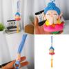 Soft Lotus Little Buddha Plush Figure With Keyring For Bag And Car Decoration
