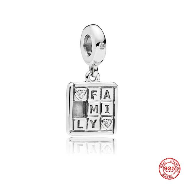 Новые ювелирные изделия из стерлингового серебра 925 пробы, подвеска для дома, пара, кулон, книга, бусина, подходит для женщин, оригинальный браслет, подарок