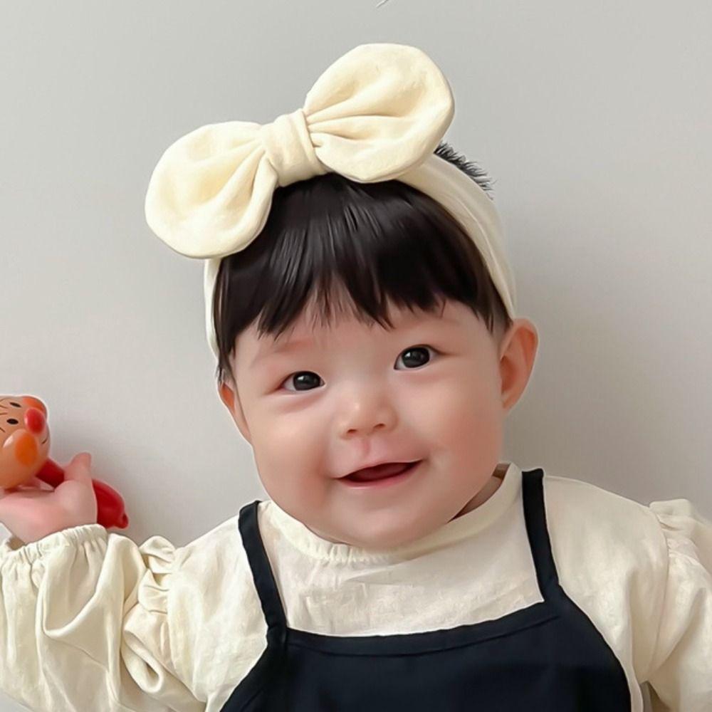 Decor Toddler Neat Bang Princess Wig Headband Baby Bowknot Headband Wig Newborn Baby Headwear
