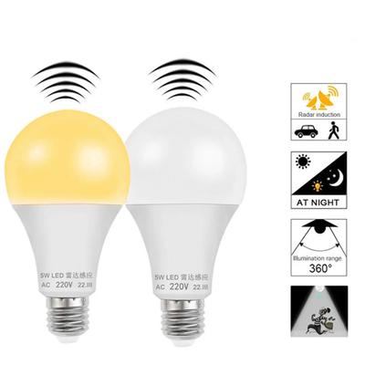 E27 85В-265В Микроволновый Радар Датчик Движения Лампочка Светодиодная Лампа Автоматическая Умная Инфракрасная Лампочка Энергосберегающая Дом Крыльцо Лестница Коридор