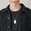 Xiaomi Vnox Men Stainless Steel Pendant Necklace, Dog Tag Arrow Guitar Twisted Bar Box Chain,Punk Male Jewelry Gift for Guys Daily Wear