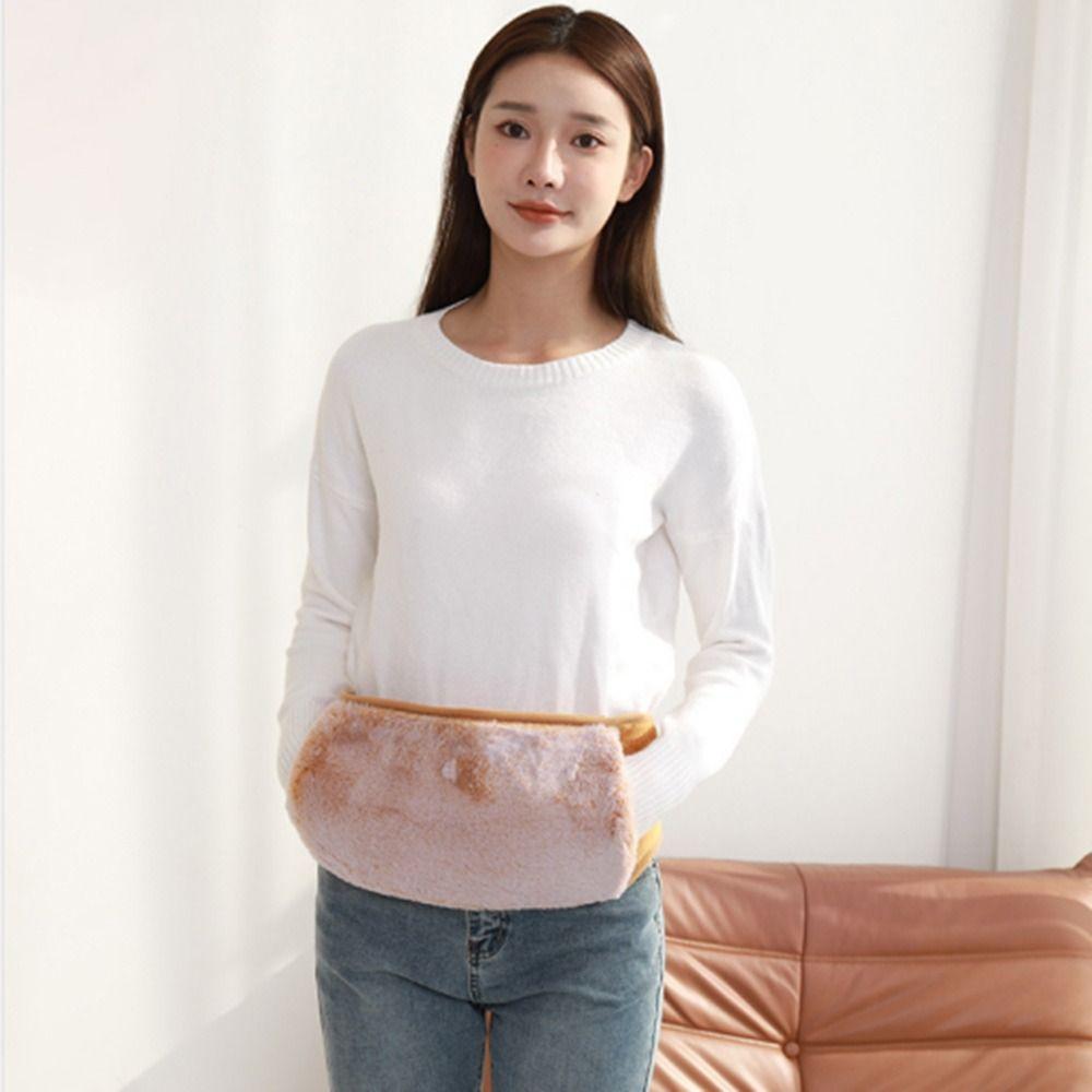 Портативный ПВХ пояс для грелки с горячей водой, носимый, мультяшный, мягкий грелка для рук, плюшевый пояс для прикрытия талии