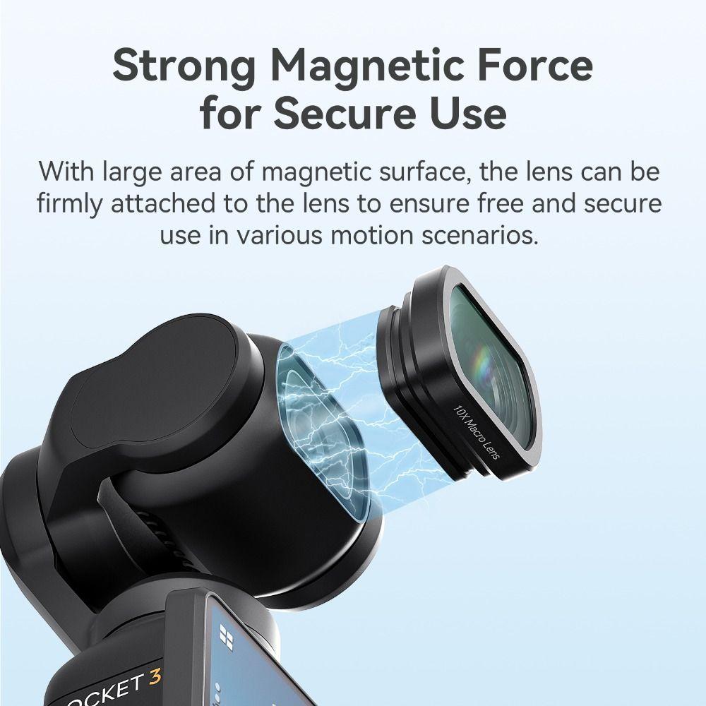 Magnetic Macro Lens Optical Glass Camera Lens for DJI Osmo Pocket 3 Action Camera Accessories