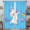 Милые мультяшные шторы от комаров с единорогом для гостиной, тюль для спальни, затемняющие шторы-перегородки для кухни, элегантные