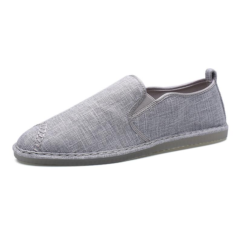 Горячая Распродажа Классические мужские белые мокасины ручной работы Slip-On Shoes Мужские удобные дышащие парусиновые туфли на плоской подошве Мужская ленивая повседневная обувь