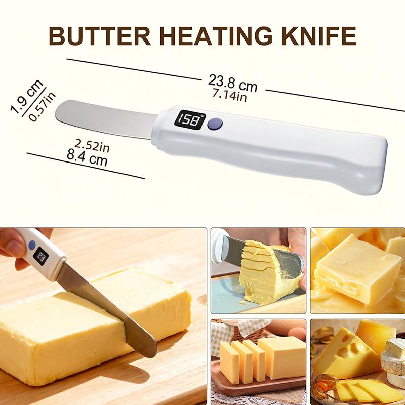 304 Stainless Steel Heating Butter Knife Melting Butter Spreader For Toast Bread Cream Cheese Western Kitchen Gadgets