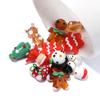 2Pcs Christmas Collection Lampwork Loose Beads Christmas Tree Santa Claus Snowman shaped Beads For DIY Bracelet Jewelry Gifts