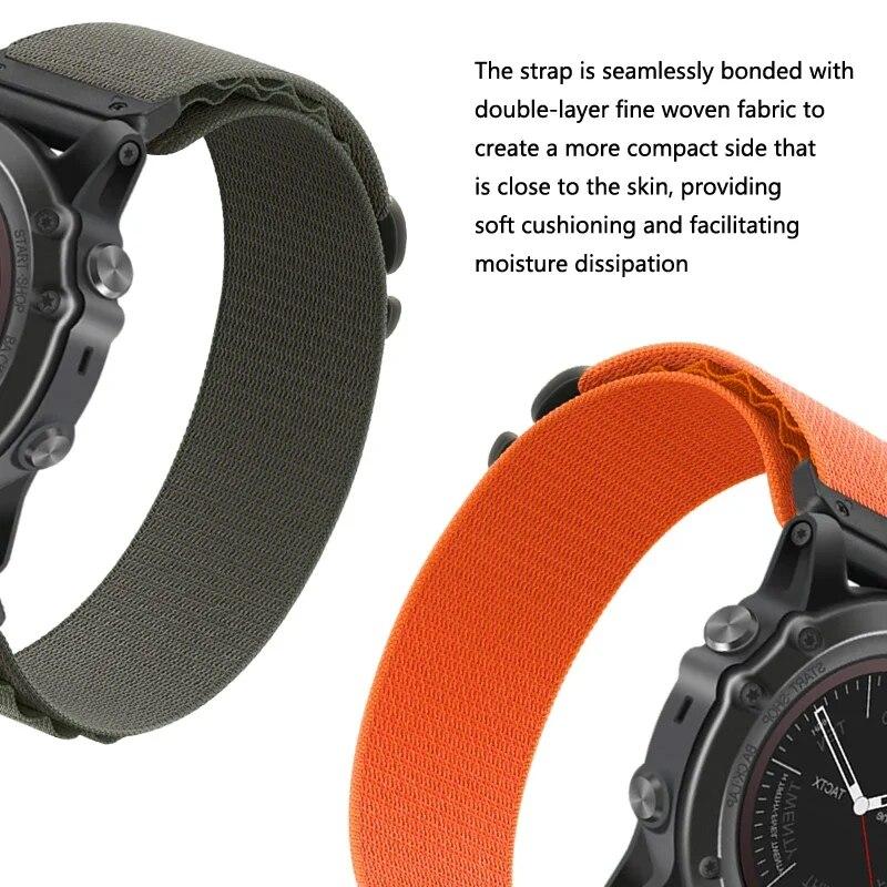 Нейлоновый быстросъемный ремешок 22 мм 26 мм для Garmin Fenix 7X 7 Pro Fenix 6X 6 5X 5Plus Tactix 7 Forerunner 965 955 Enduro 2 Loop Band