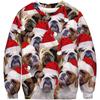Funny Christmas Sweatshirts Animals Cats Dogs 3D Print Hoodies Women Streetwear Long Sleeve Pullovers Y2k Hoodie Woman Clothing