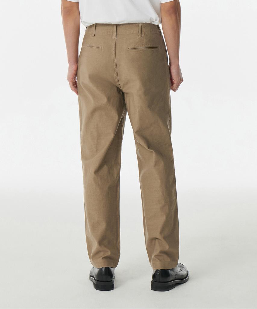 MUSINSA STANDARD Back Satin Tapered Officer Pants [Sand Beige]