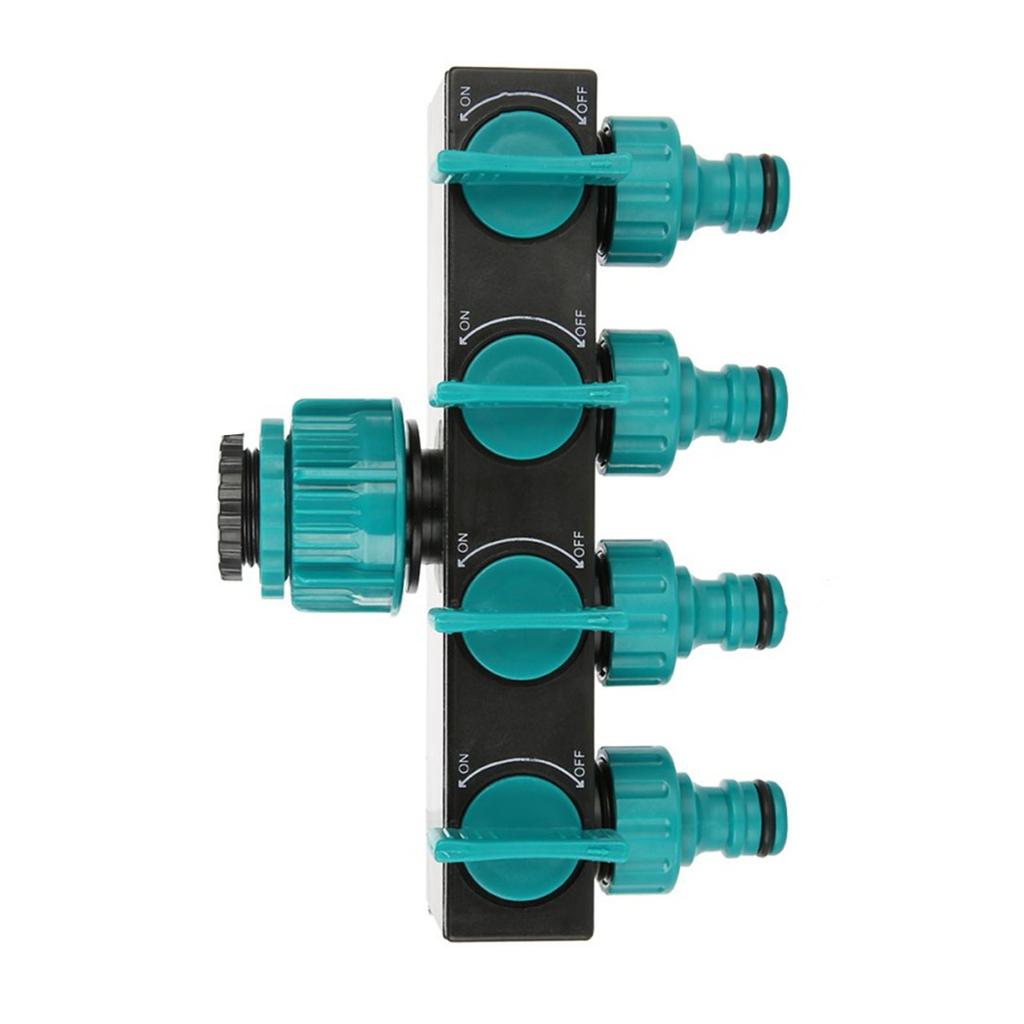 4 Way Water Splitter Garden Irrigation Watering Adapter Hose Connector for Garden Watering Lawn