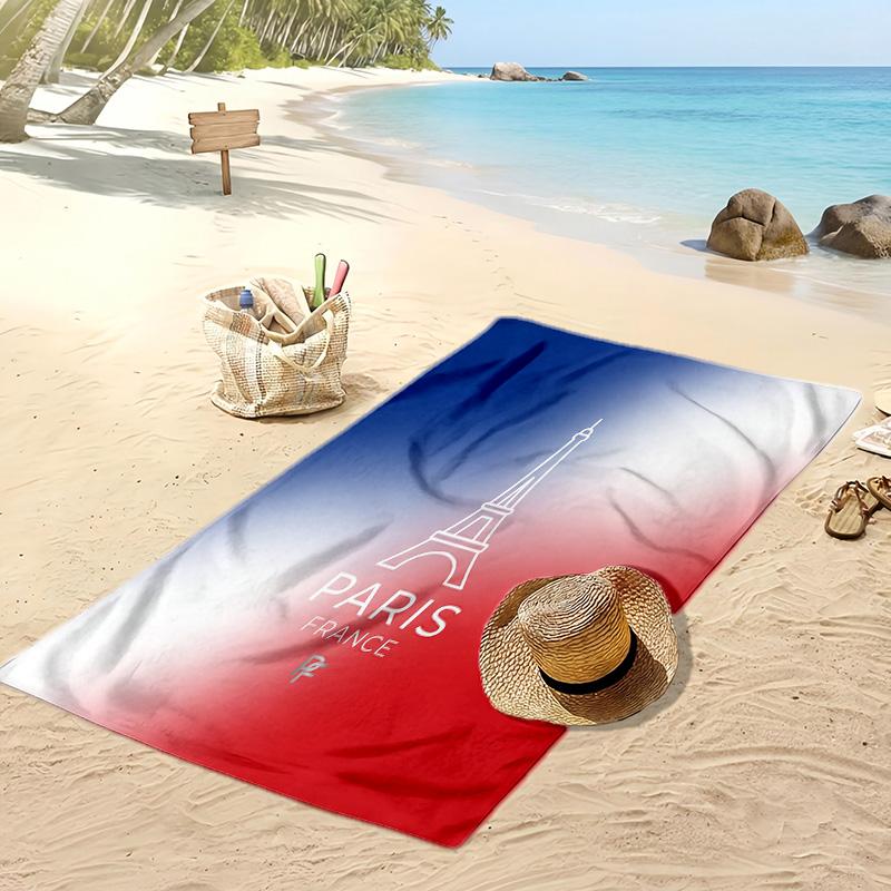Пляжное полотенце с принтом France Football, быстросохнущее, супервпитывающее, мягкое банное полотенце для плавания, пляжа, путешествий, сувенир, подарок