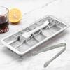 Stainless Steel Ice Cubes Tray 18-Slot Ice Tray with Easy Release Handle Ice Cubes Mold for Kitchen & Bar