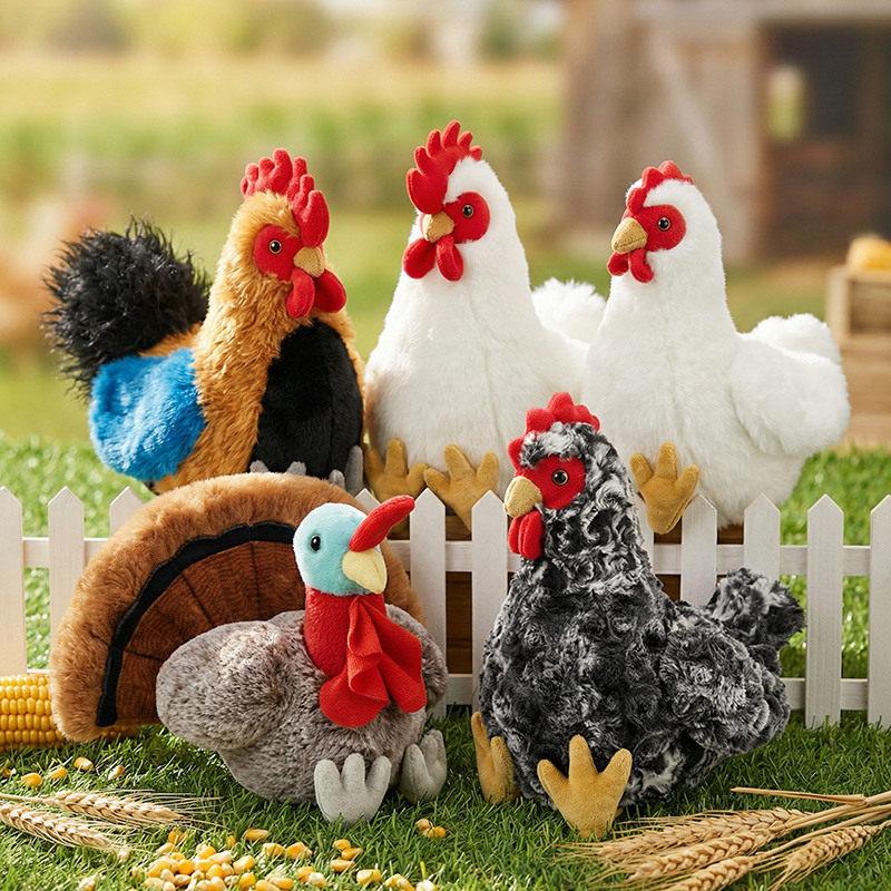Rooster And Hen Stuffed Animal Plush Toys For Animal Lovers And Collectors