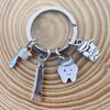 Creative Cute Dentist Enamel Toothbrush Toothpaste Tooth Keychain Dental Assistant Gift Dental Love Care Keychain
