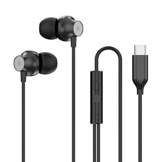 Wired Earphone Type-C Charging HD-calling Stereo Surround Music Listening Intelligent Noise Reduction Wired Headset Audio Accessories