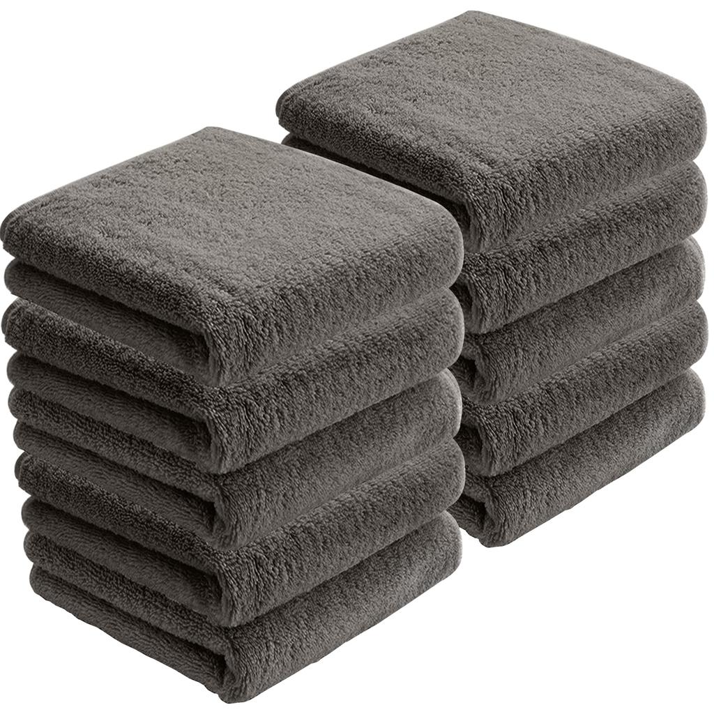 AYO Face Set of Carbon 34 X Highly Solid Low Gift Hotel-Quality Towels, 10, Gray, Fluffy, 100% Cotton, 80cm, Absorbent, Durable, Color, Shedding,