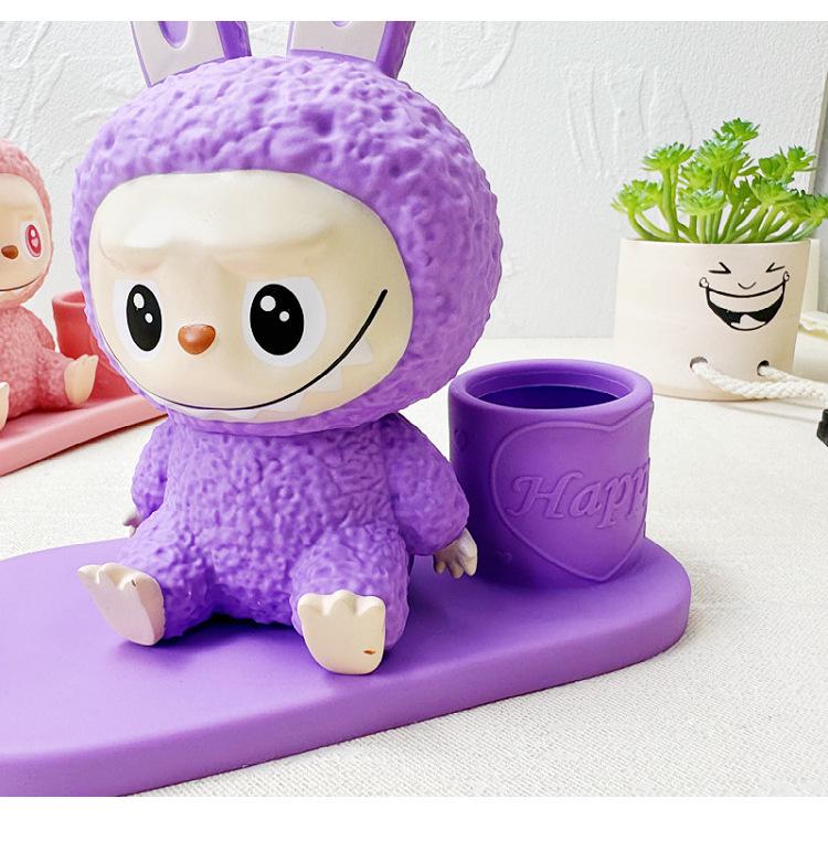 Cartoon Labubu 3D Vinyl Piggy Bank, Pen Holder & Phone Stand