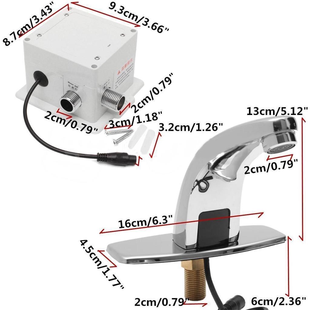 Hands Free Инфракрасный смеситель для ванной комнаты, автоматический смеситель для раковины, сенсорный кран