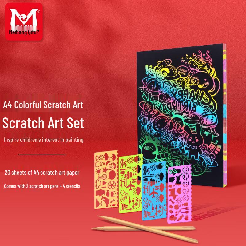 Colorful Scratch Art Paper Set