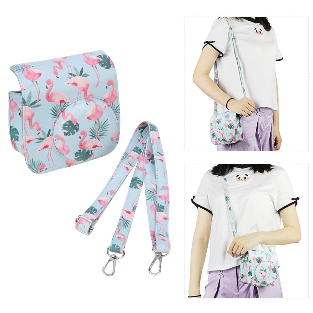 PU Lther Portable Single Shoulder Camera Case Protective Pouch Cover Bag for 8/8+/9(Banana Lf )