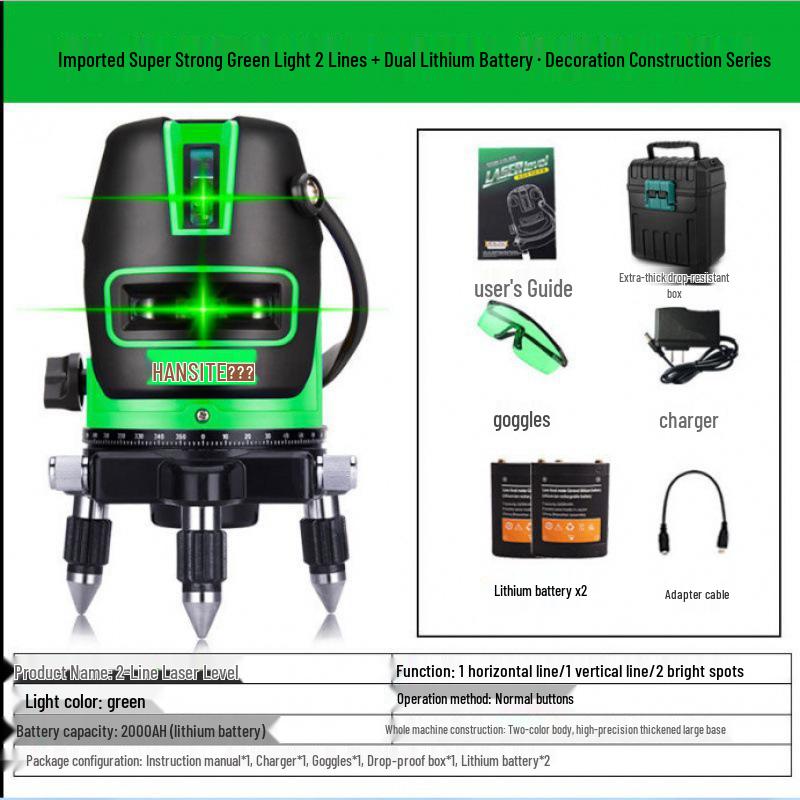 High Precision Green/Blue Infrared Outdoor Laser Level with 2, 3, or 5 Line Options - Maitai Bao.