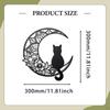 Black Decor Cat Silhouette Minimalist Modern 11.81inch Wall for Indoor Bedroom Balcony Corridor