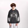 2025 Cross-Border Hooded Cardigan: Unisex Dark Print Streetwear Sweatshirt