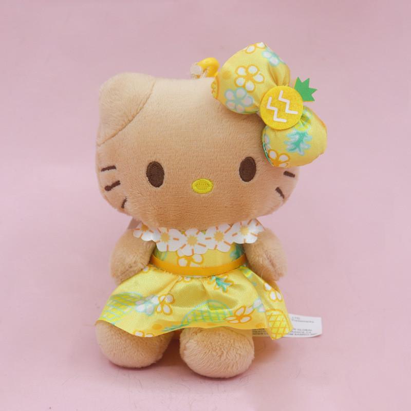 Adorable Kawaii Kt Plush Keychain Bag Charm Featuring Cute Pineapple Garden Design