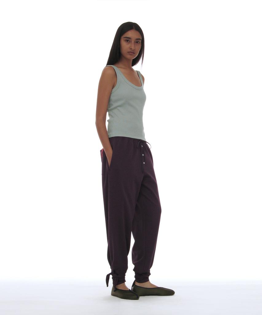 PARTIMENTO WOMEN Pwc Tie-Up Hem Jersey Trousers_Midnight Plum