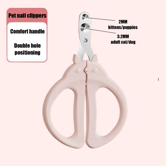 Машинки для стрижки кошачьих когтей с круглым отверстием, эргономичные лезвия с двойным отверстием, принадлежности для ухода за животными, триммеры для стрижки домашних животных