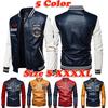Мужские кожаные бомберы Slim Fit College Fleece Pilot Men's Coats Мужские бомберы