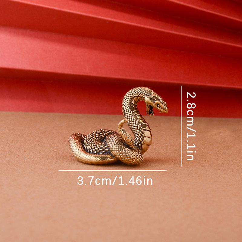 Vintage Copper Snake Ornament Decorations Tea Pet Antique Animal Boa Figurines Miniatures Home Decor Accessories For Living Room