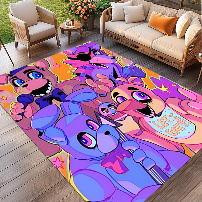 Five Nights at Freddy's Print Rug, Washable Floor Carpet, For Entryway Dorm Laundry Room Office Study, Home Decor Birthday Christmas Gift