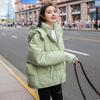 Пуховая хлопковая куртка, женская короткая хлопковая куртка с принтом, корейская версия свободной студенческой одежды для хлеба, утепленная хлопковая куртка