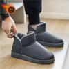 Зимние новые мужские бархатные теплые зимние ботинки 2024 года, легкие и удобные, средней высоты, универсальные, однотонные, из хлопка, размер 40-44