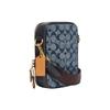 New COACH Stanton Canvas With Denim And Leather Shoulder Bag, Crossbody Bag Mini Men's C8235-B4EI